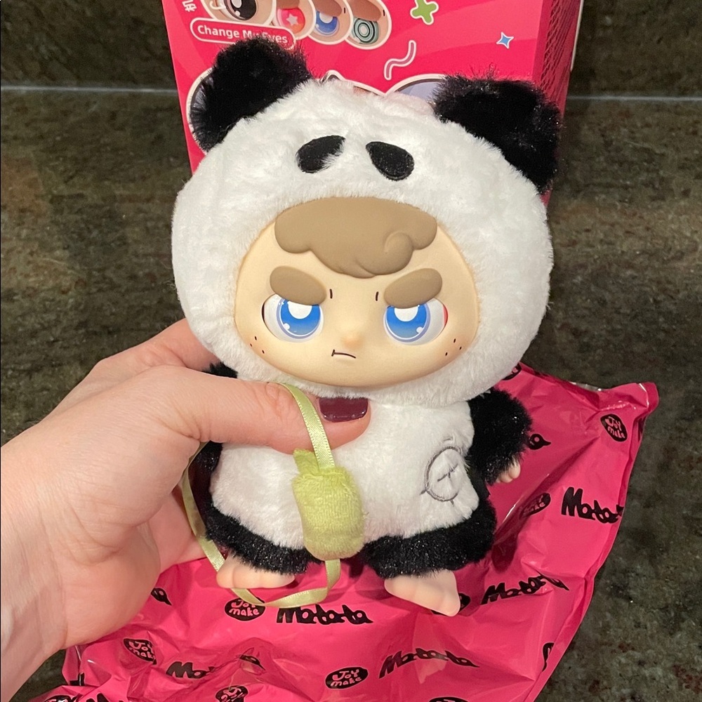 Baby Three Matata Chaos Campus Panda Plush Toy Change My Eyes - Picture 1 of 11